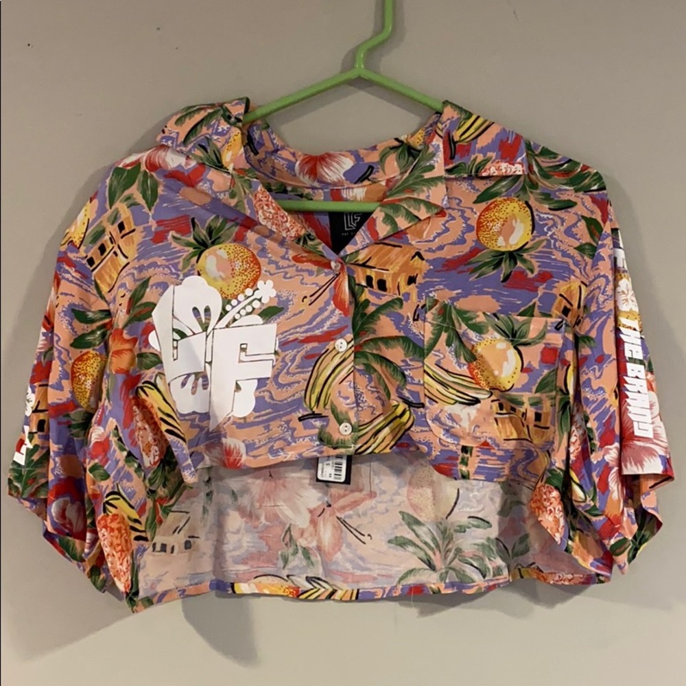 LF Hawaiian Cropped Shirt